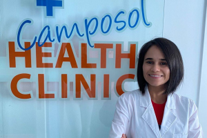 Dra. Prisca Henriquez Adames at the camposol health clinic